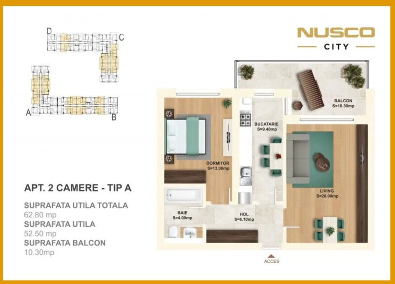 Aviatiei, Nusco City, centrala, finisaje premium, 0% comision, ap. 2 camere,